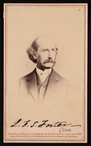 ラファイエット サビーン フォスターの肖像 1806 ～ 1880 年、1869 年以前。 作： Brady