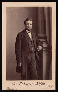 Schuyler Colfax 1823-1885 の肖像、1885 年以前。 作： Brady