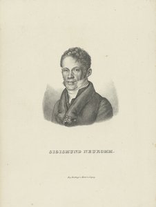 ピアニストで作曲家のジギスムント・フォン・ノイコム1778-1858の肖像c。 1830年。 作： ブライトコフとハーテル