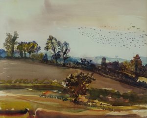 秋の気分、1980（紙にトイレ） 作： Brenda Brin Booker