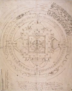 マンダラの概要（紙にペンとインク） 作： Brian Houghton Hodgson