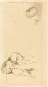おびえた男探しています。 女性と子供 作： British 18th Century after John Flaxman