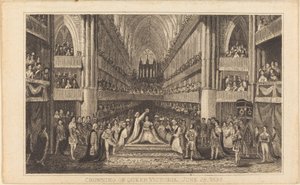 ビクトリア女王の戴冠式、1838 年 6 月 28 日 [右半分] 作： British 19th Century