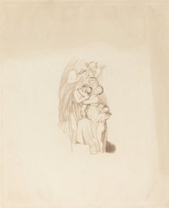 聖家族？ 天使たちと 作： British 19th Century