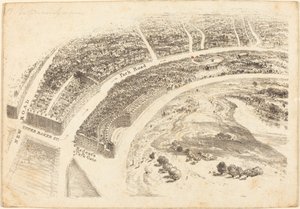 招待？ リージェンツ パークの航空写真付き 作： British 19th Century