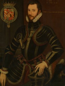 ウォルター・デブロー1539-1576（第一次エセックス伯爵）の肖像（1572年）。