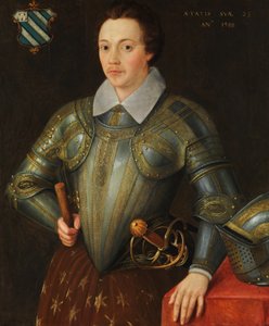 1565年から1632年までのイズフィールドのサー・ジョン・シャーリー。 作： British Painter