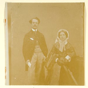 ジョン・アトキンソン・グリムショウとセオドシア・グリムショウ（白黒写真 作： British Photographer