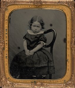 少女の肖像,c.1855年（写真） 作： イギリスの写真家