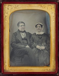 男女の肖像,c.1850年（写真）