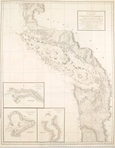 北西アメリカ沿岸の一部を示す図表 作： British School