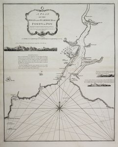 英国海軍のジェームズ・クック中尉によるフォウイまたはフォイの道路と港の見取り図 作： British School