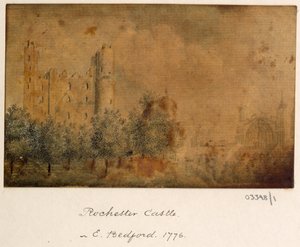 一連のスケッチ、イギリス、大陸、アメリカの景色 1772-1778 (水彩) 作： British School