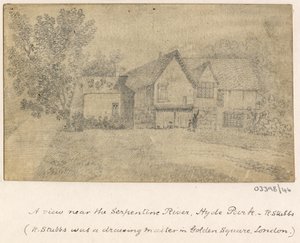 一連のスケッチ、イギリス、大陸、アメリカの景色 1772-1778 (水彩) 作： British School