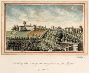 一連のスケッチ、イギリス、大陸、アメリカの景色 1772-1778 (水彩) 作： British School