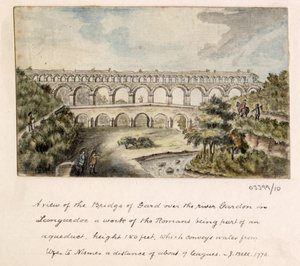 一連のスケッチ、イギリス、大陸、アメリカの景色 1772-1778 (水彩) 作： British School