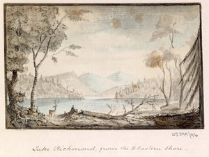 一連のスケッチ、イギリス、大陸、アメリカの景色 1772-1778 (水彩) 作： British School