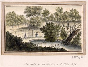 一連のスケッチ、イギリス、大陸、アメリカの景色 1772-1778 (水彩) 作： British School