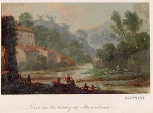 一連のスケッチ、イギリス、大陸、アメリカの景色 1772-1778 (紙に油彩) 作： British School