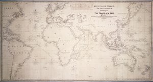 船の航跡を示すための海図。 作： British School