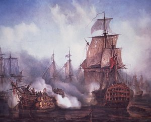 1805年のトラファルガーの戦い（カラーリソ） 作： British School