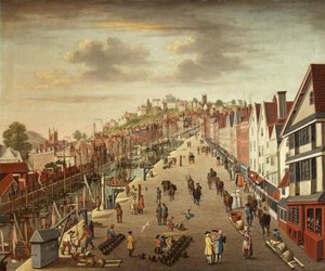 ブリストル、ブロード・キー、1760年頃（油彩・キャンバス 作： British School