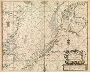 北海とオランダ沿岸の海図 作： British School