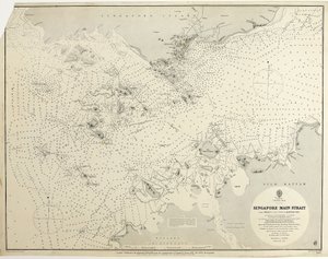 中国海 シンガポール主海峡 ツリーI（プロー・アングップ）からバタム湾まで J.W.リード海軍参謀長およびH.M.S.ライフルマンの士官による調査 作： British School