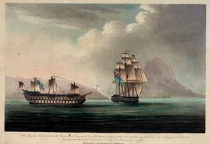 1805年10月24日、ジブラルタル付近のHMS「ベリスル