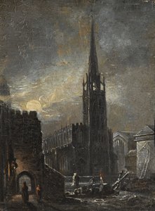 聖三位一体と夜の聖ミカエル、1826年頃（船上油） 作： British School
