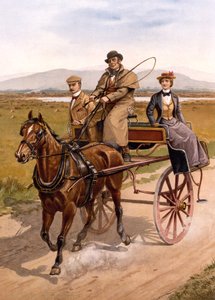 アイルランドのジャンティングカー、1895年頃（カラーリソ） 作： British School