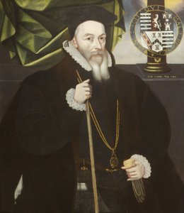 Lord Burleigh, Lord High Treasurer（バーレイ卿）。 作： British School