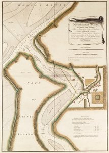 フーグリー川の地図、1777年頃（エングレーヴィング） 作： British School