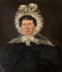 フランシス・フランクリン牧師の妻、リベカ・フランクリン夫人、1840年代後半（キャンバスに油彩） 作： British School