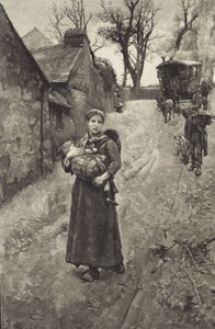 貧しい田舎の未亡人（彫刻） 作： British School