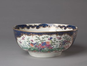 パンチボウル、ウスター磁器工場、1770年頃 作： British School