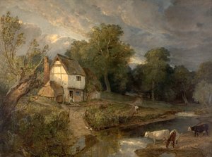 Ringland Hills、Costessy、ノリッジ（キャンバスに油彩） 作： British School