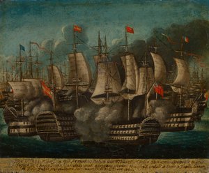 トラファルガーの海戦、1805年10月21日」ブリティッシュ・スクール 作： British School