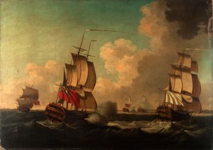 アルシド」と「リス」の拿捕（1755年6月8日 作： British School