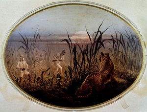 英国軍が率いるタイガー ハント 作： British School