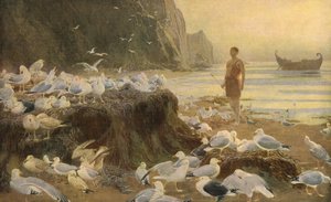 旧世界の放浪者、1887年、1930年。 作： Briton Riviere