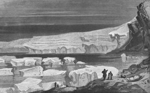 「グレート フンボルト氷河、ピーボディ ベイ」、1855 年、1928 年