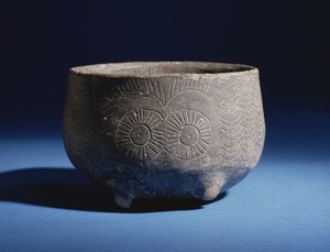 ボウル、クワガタを描いた装飾が施された、スペイン、ロスミラレス、銅器時代、紀元前2000年頃（陶器）
