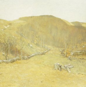 丘、1910年頃（キャンバスに油彩） 作： Bruce Crane