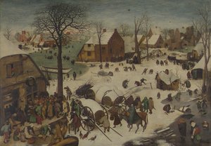ベツレヘムの国勢調査ベツレヘムの番号付け、1566 作： Bruegel