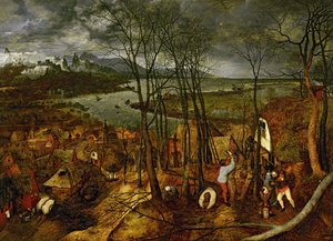 グルーミーデイ、初春、1565年 作： Bruegel