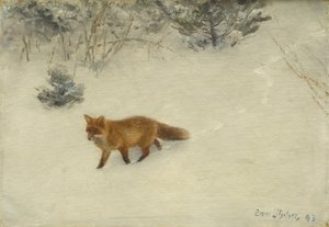 キツネ、1893 作： Bruno Andreas Liljefors