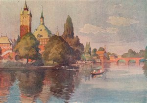 シェイクスピア記念劇場、ストラットフォードオンエイボン、c1905 作： Buddig Anwylini Pughe