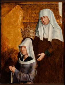 ギルメット・ド・ヴェルジーと彼女の守護聖人、おそらくハンガリーのエリザベート 作： Burgundian