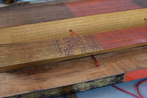 ビルマの椰子の葉の写本（木と羊皮紙 作： Burmese School